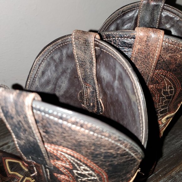 Retro 70s Western PECOS BILL Boot  Party Dance Women Sz 7.5 -8 Brown Logo NICE - Picture 7 of 11